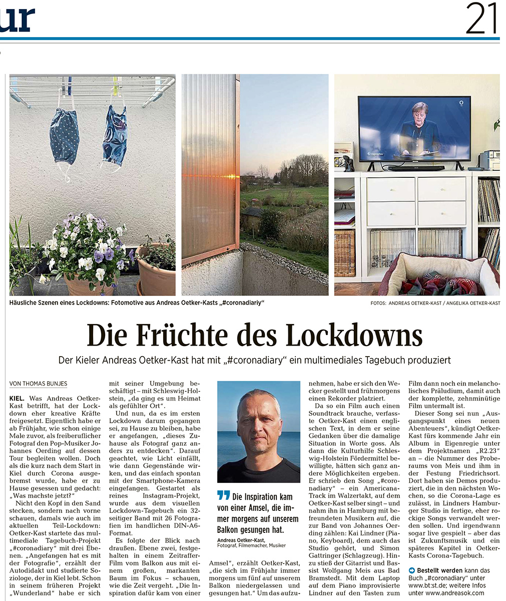 Kieler Nachrichten, Früchte des Lockdowns, Andreas Oetker-Kast