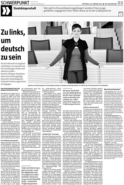 die tageszeitung taz, Artikel