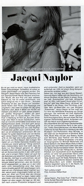 Jazz Podium Jaqui Naylor