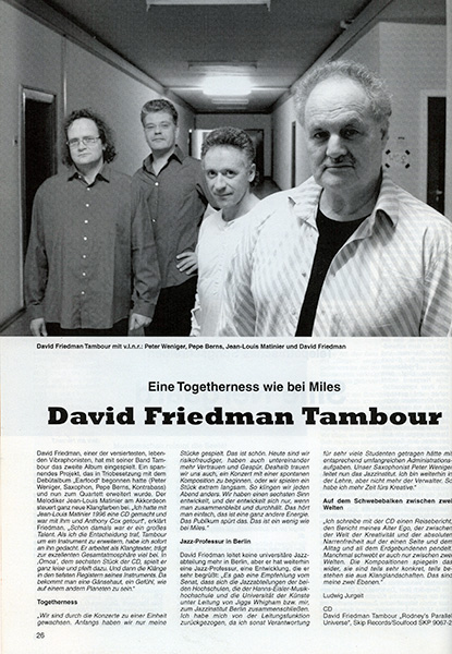 Jazz Podium David Friedman